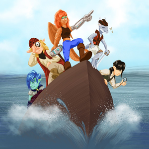 Illustration of pirate-crew
