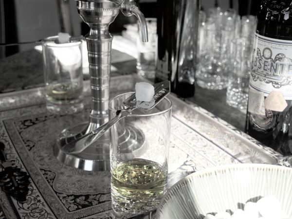 A glass of absinthe
